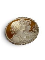 Spilla Mandile 1922 Donna Cammei  in Argento Conchiglia 2MSPCM179